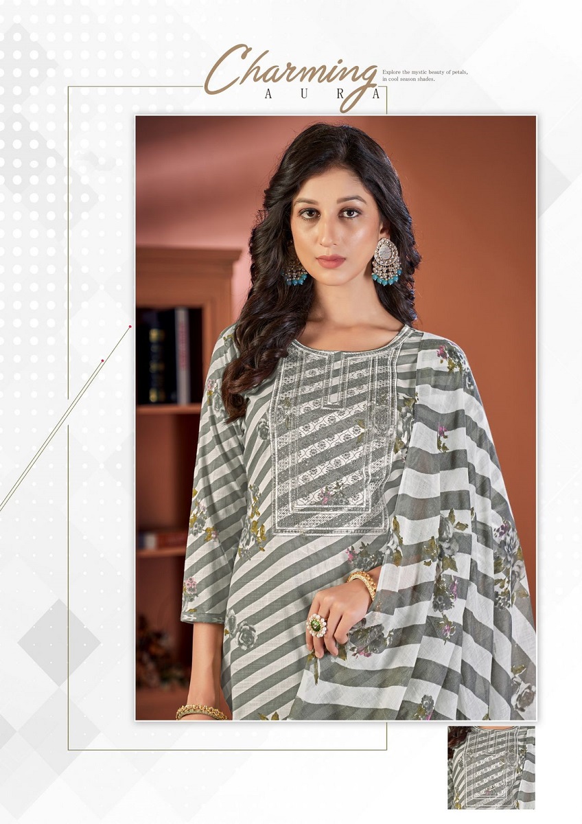 Al Karam Heritage Self Embroidery Karachi Cotton Dress Material